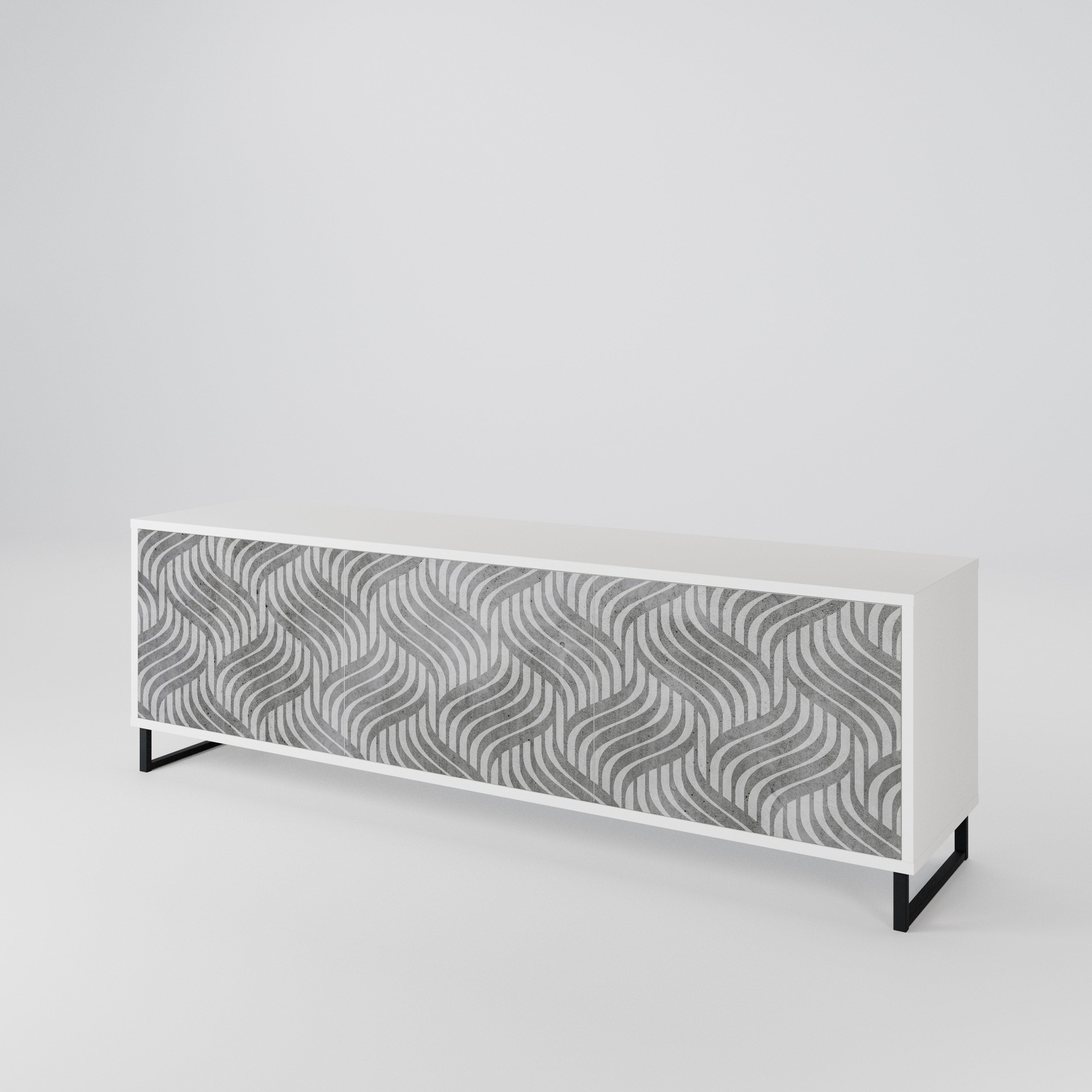 CONCRETE MOVEMENT Mueble de TV de 3 Puertas