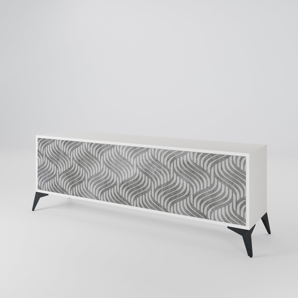 CONCRETE MOVEMENT Mueble de TV de 3 Puertas