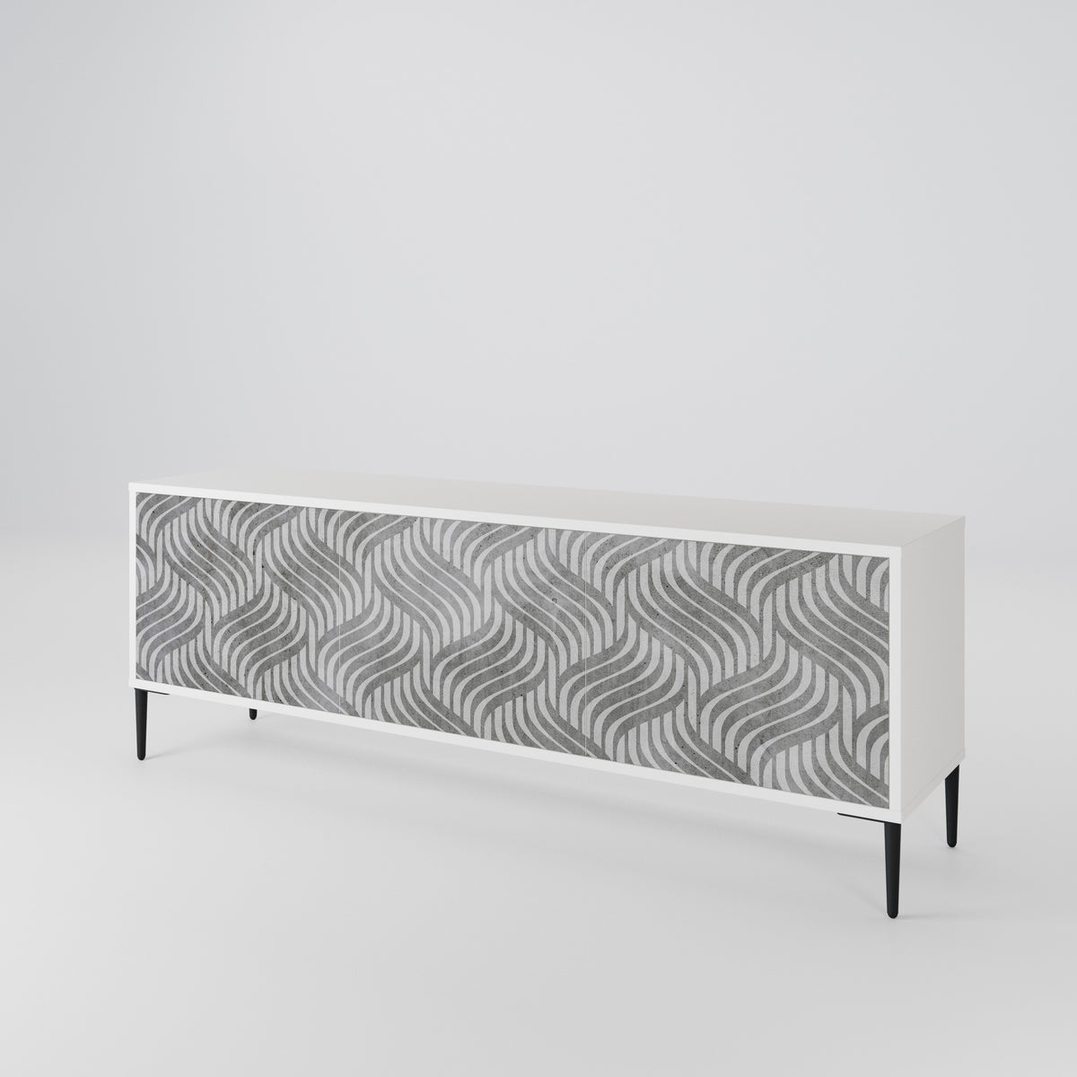 CONCRETE MOVEMENT Mueble de TV de 3 Puertas