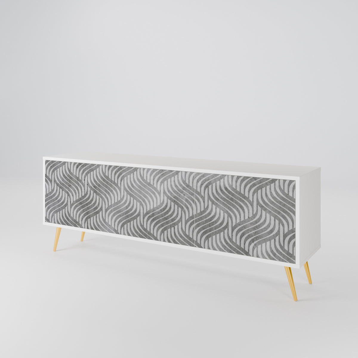 CONCRETE MOVEMENT Mueble de TV de 3 Puertas