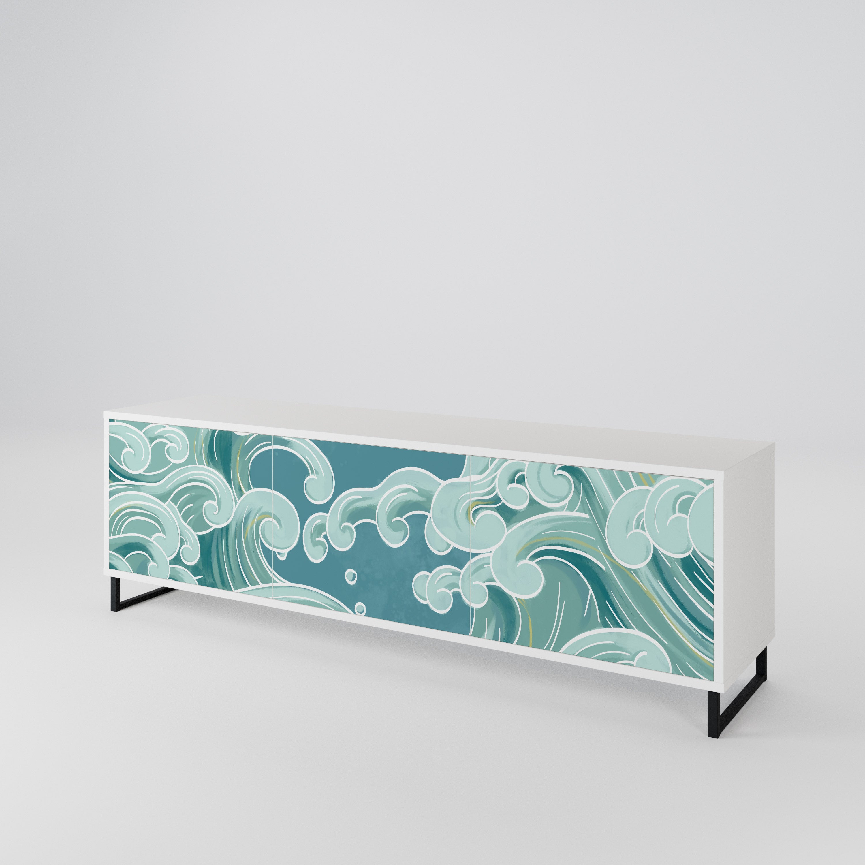 ASIAN SWAY Mueble de TV de 3 Puertas