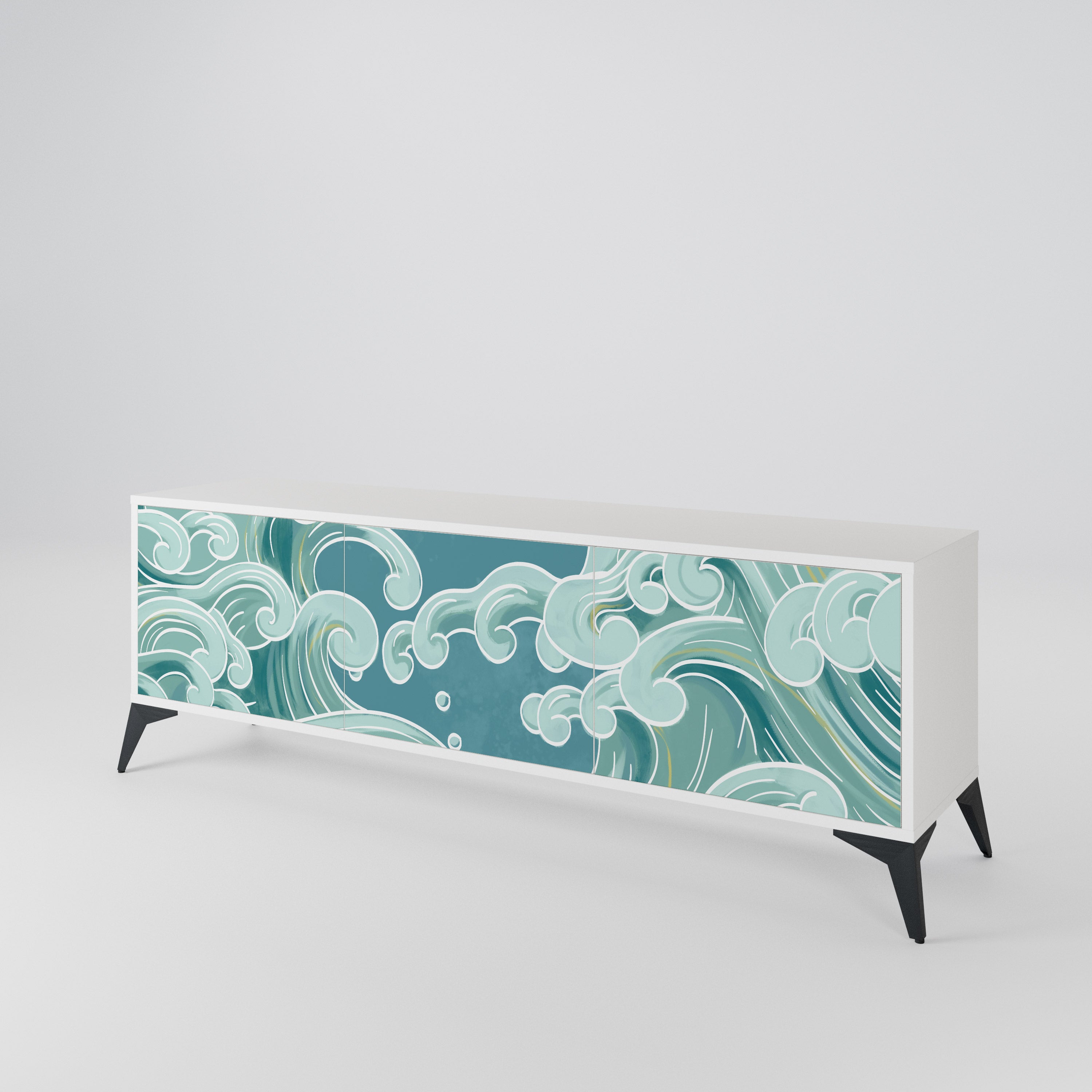 ASIAN SWAY Mueble de TV de 3 Puertas