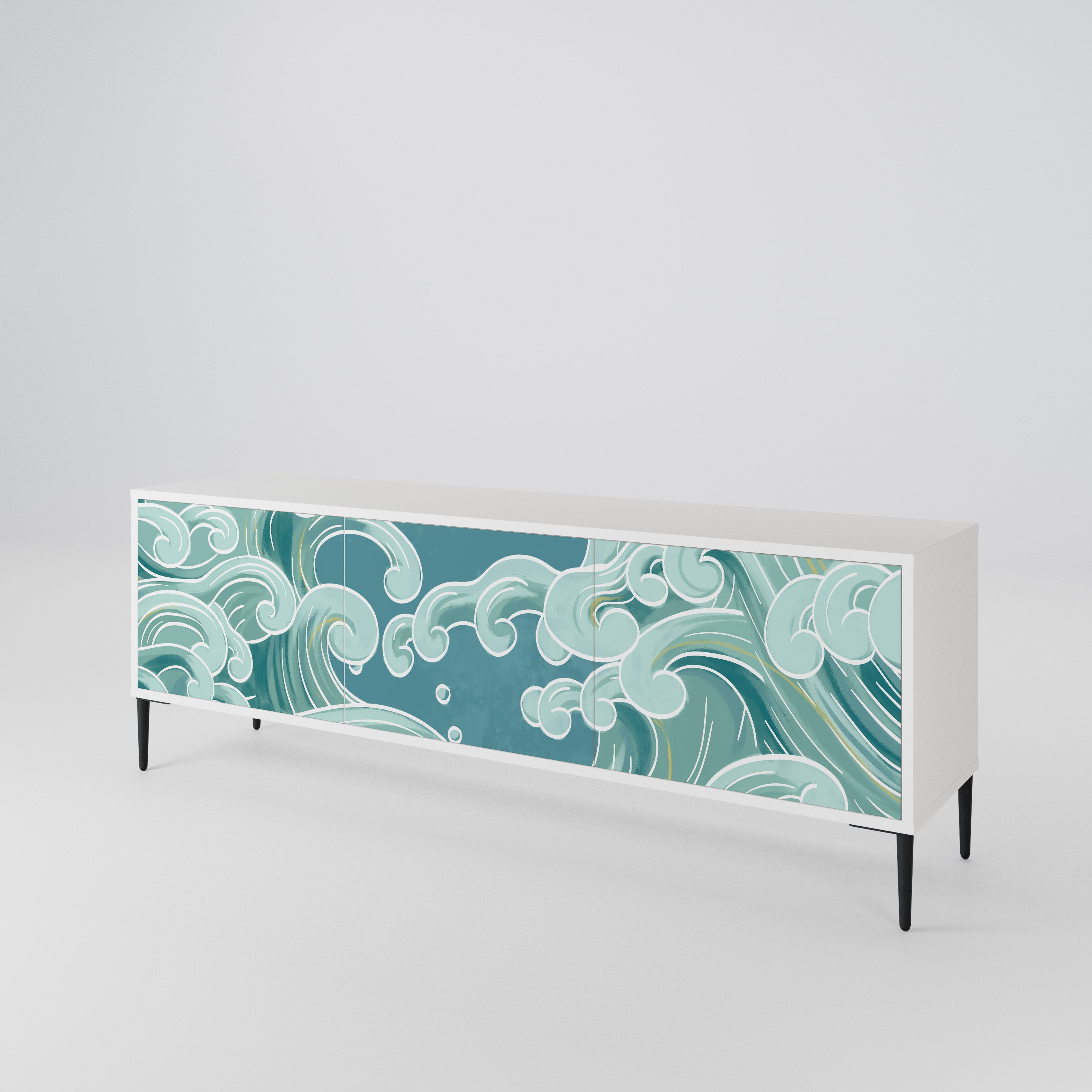 ASIAN SWAY Mueble de TV de 3 Puertas