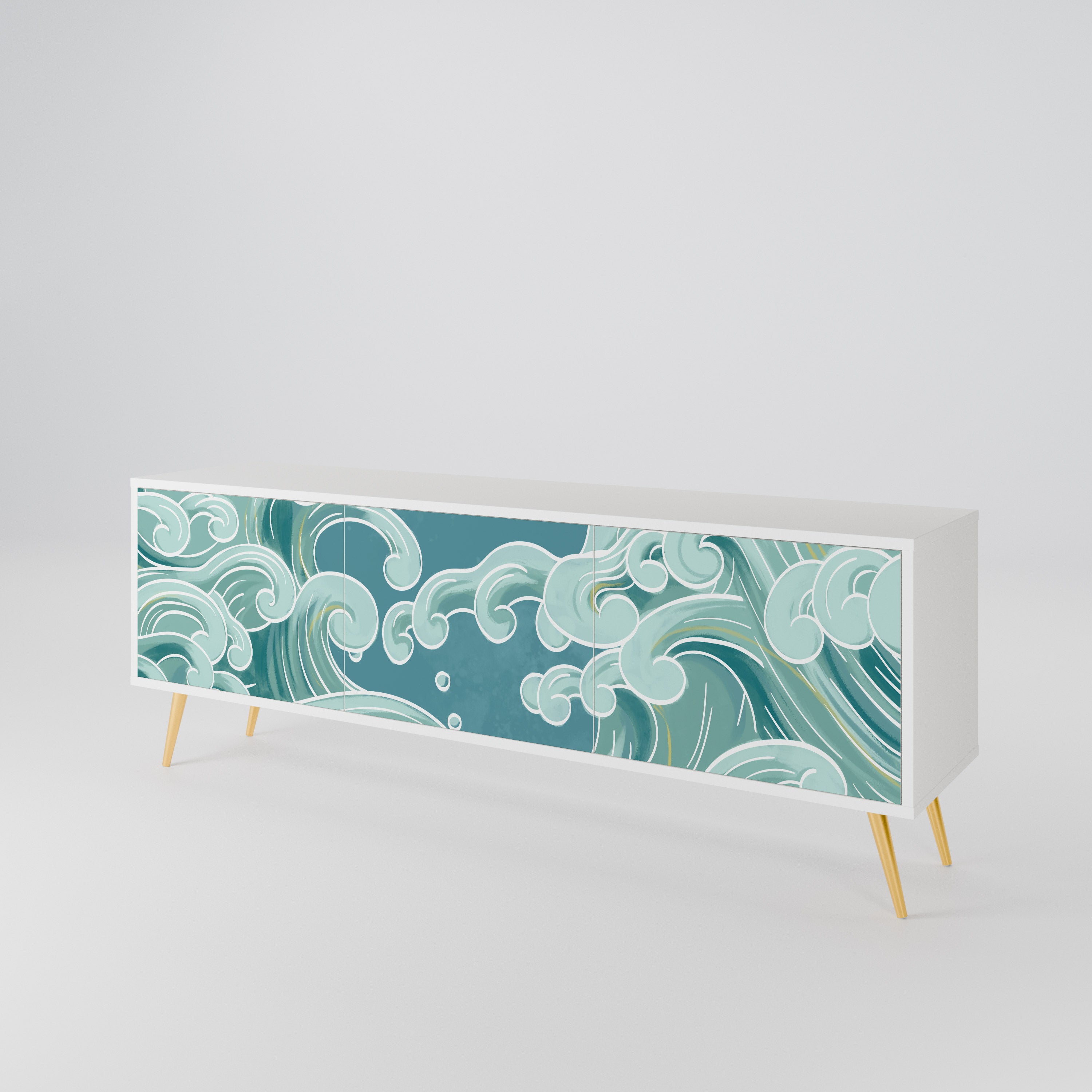 ASIAN SWAY Mueble de TV de 3 Puertas