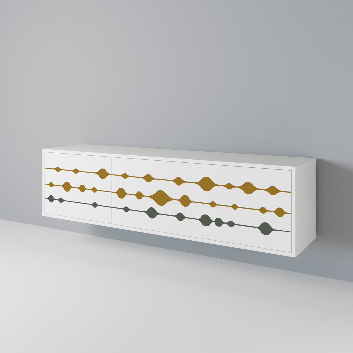 VIVID TONE Mueble de TV de 3 Puertas
