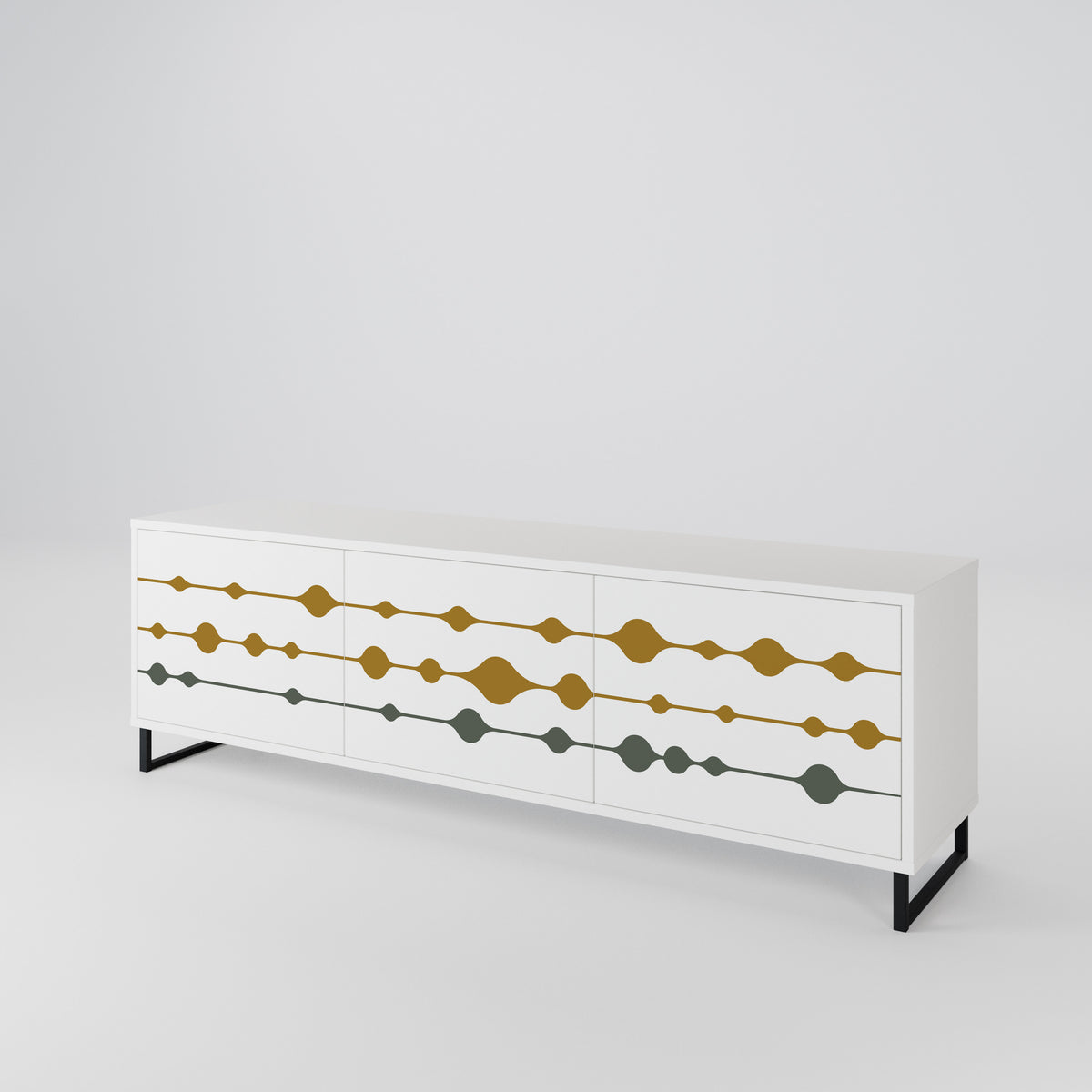VIVID TONE Mueble de TV de 3 Puertas