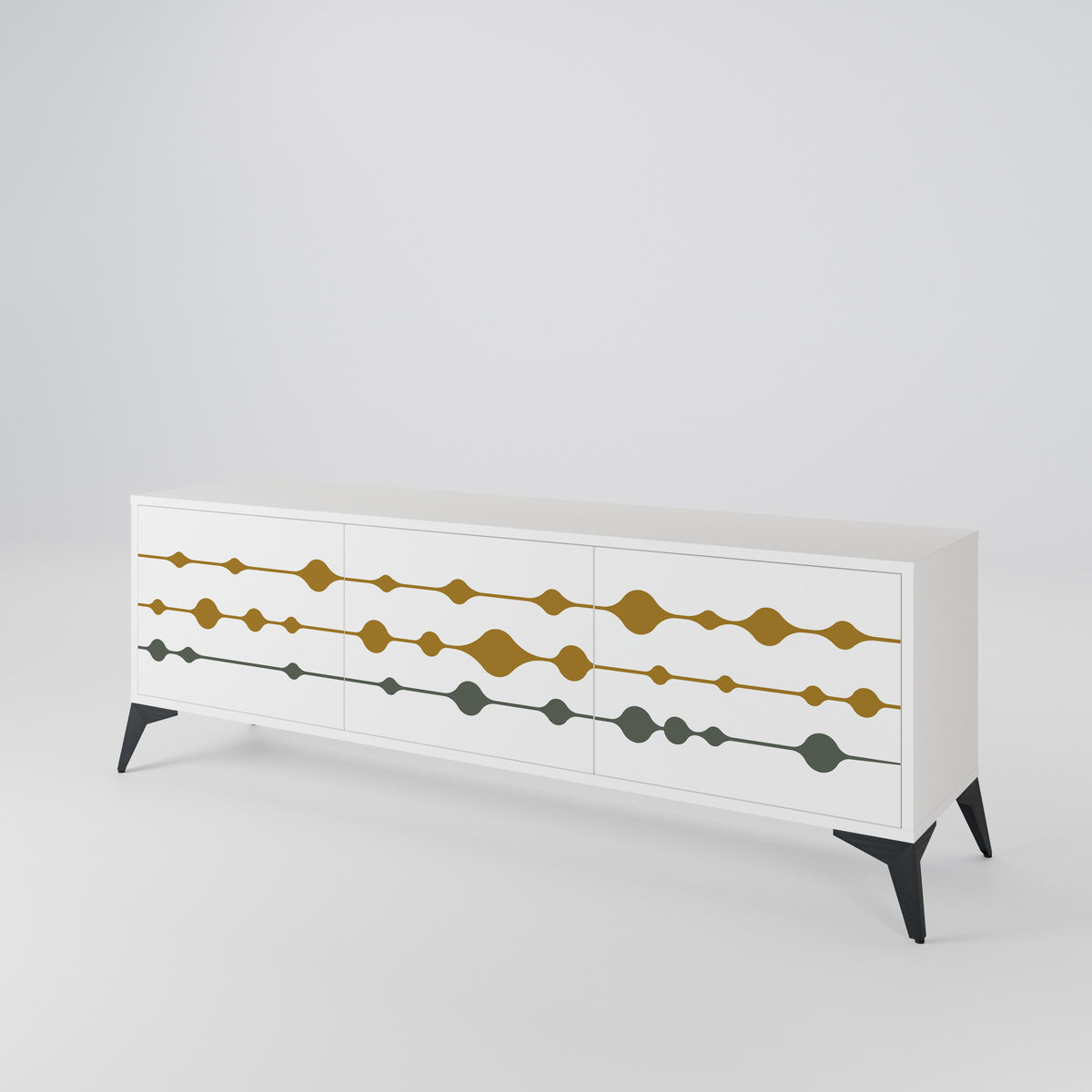 VIVID TONE Mueble de TV de 3 Puertas