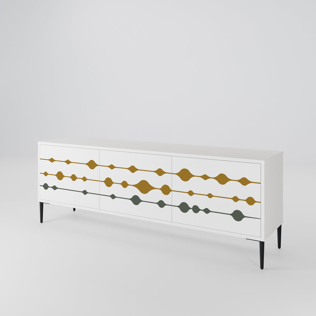VIVID TONE Mueble de TV de 3 Puertas