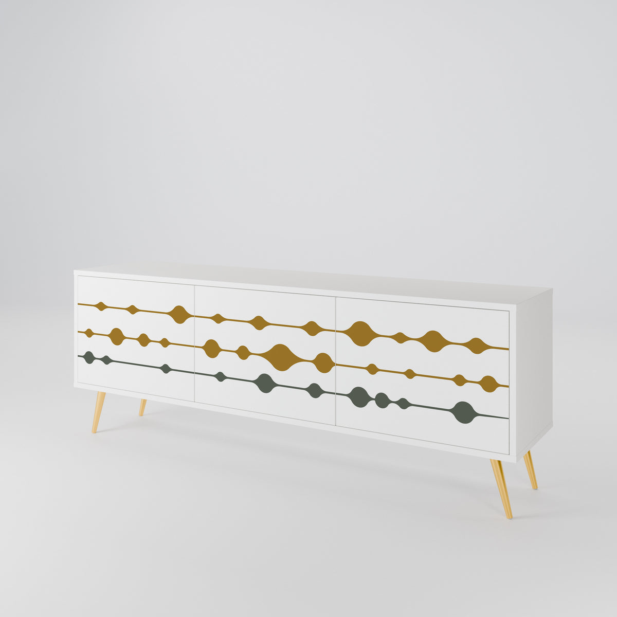 VIVID TONE Mueble de TV de 3 Puertas