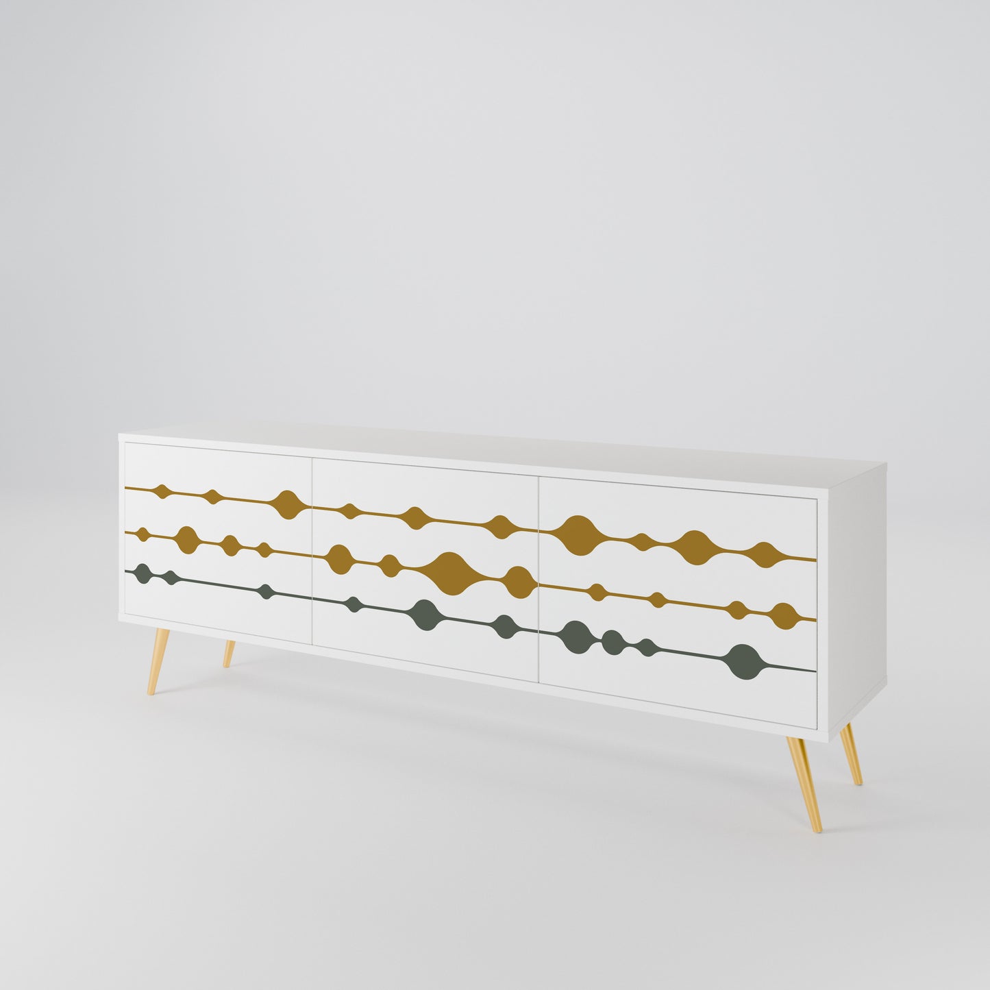 VIVID TONE Mueble de TV de 3 Puertas