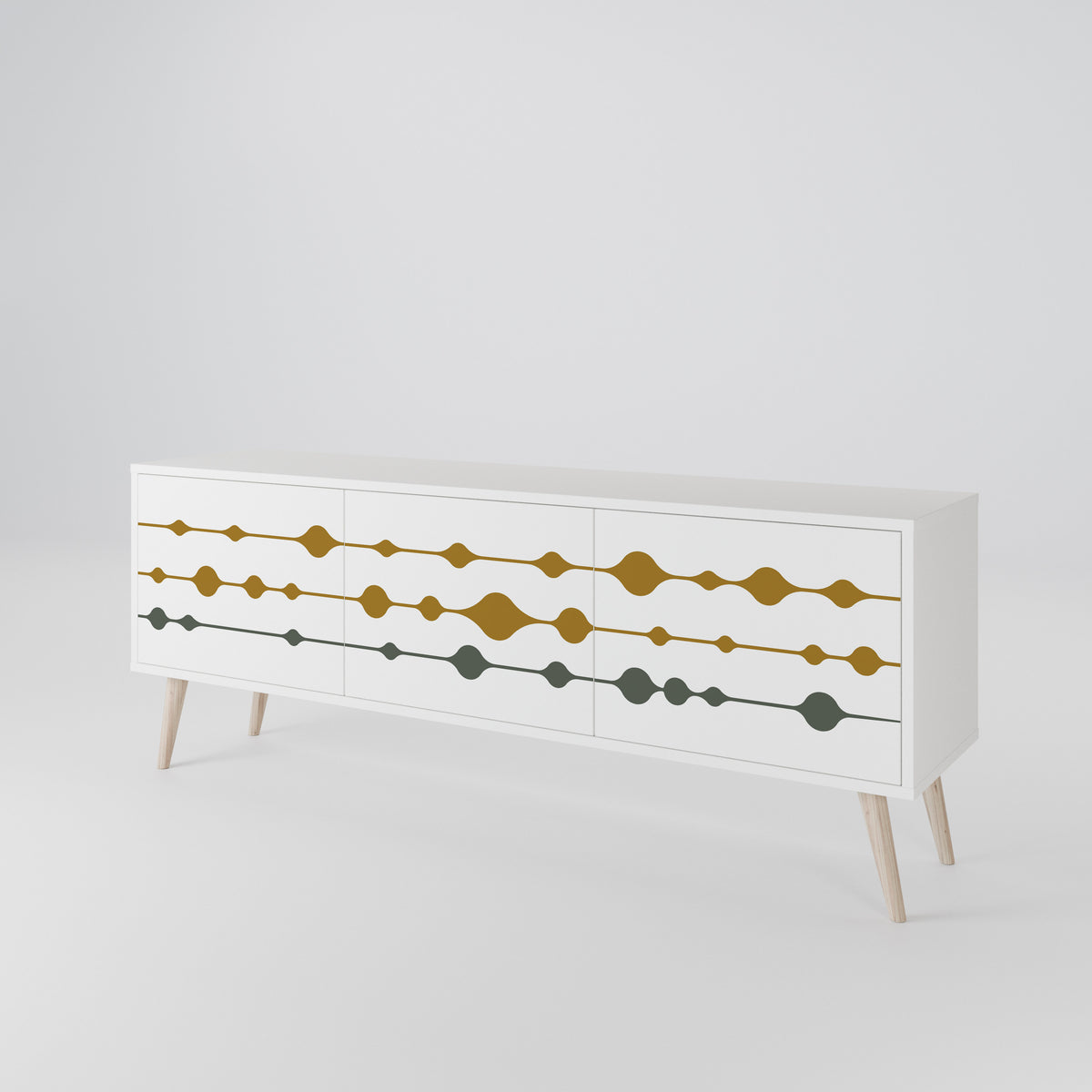 VIVID TONE Mueble de TV de 3 Puertas