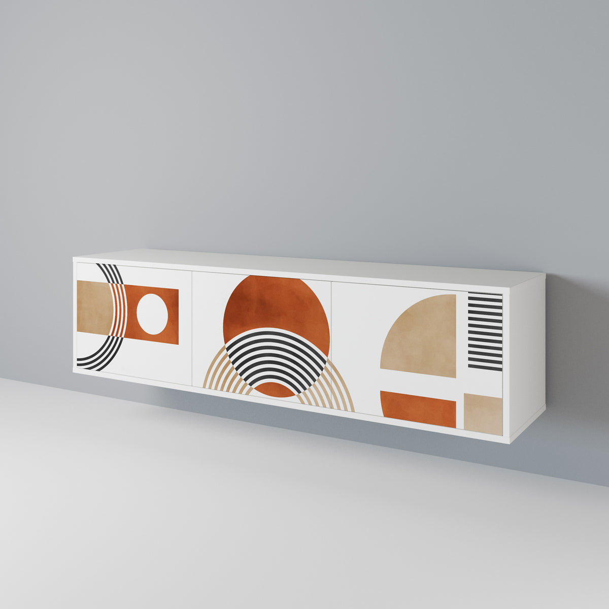 CIRCLE RHYTM Mueble de TV de 3 Puertas