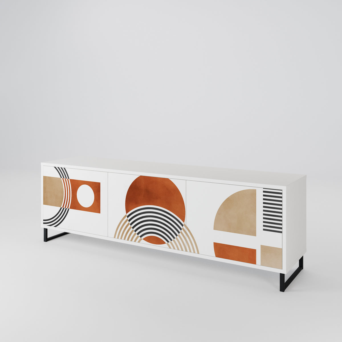 CIRCLE RHYTM Mueble de TV de 3 Puertas