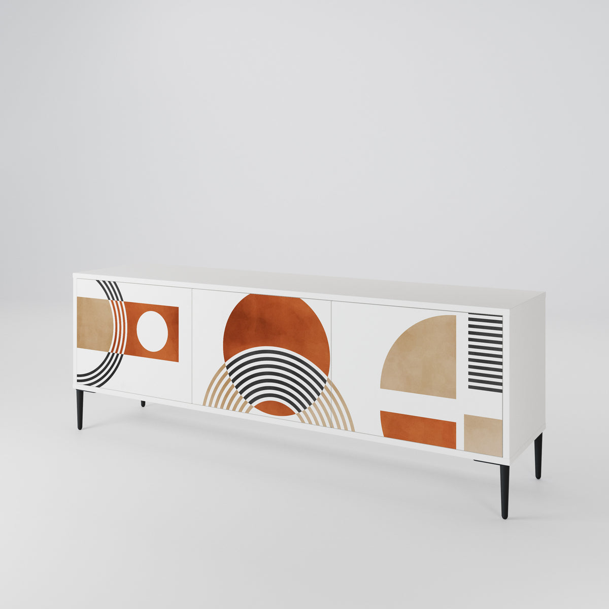 CIRCLE RHYTM Mueble de TV de 3 Puertas