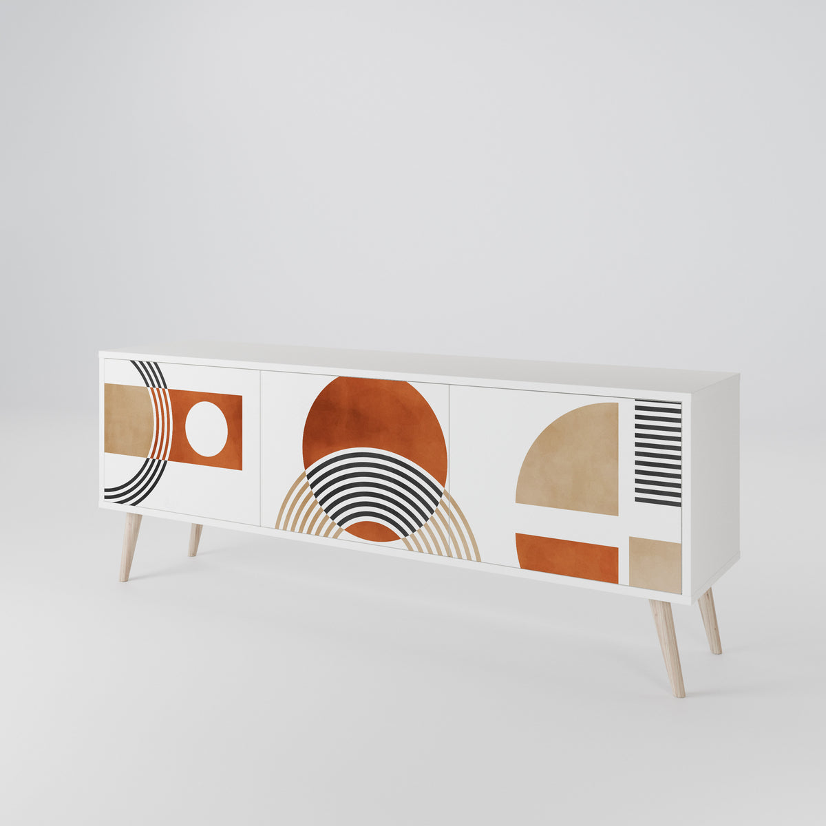 CIRCLE RHYTM Mueble de TV de 3 Puertas