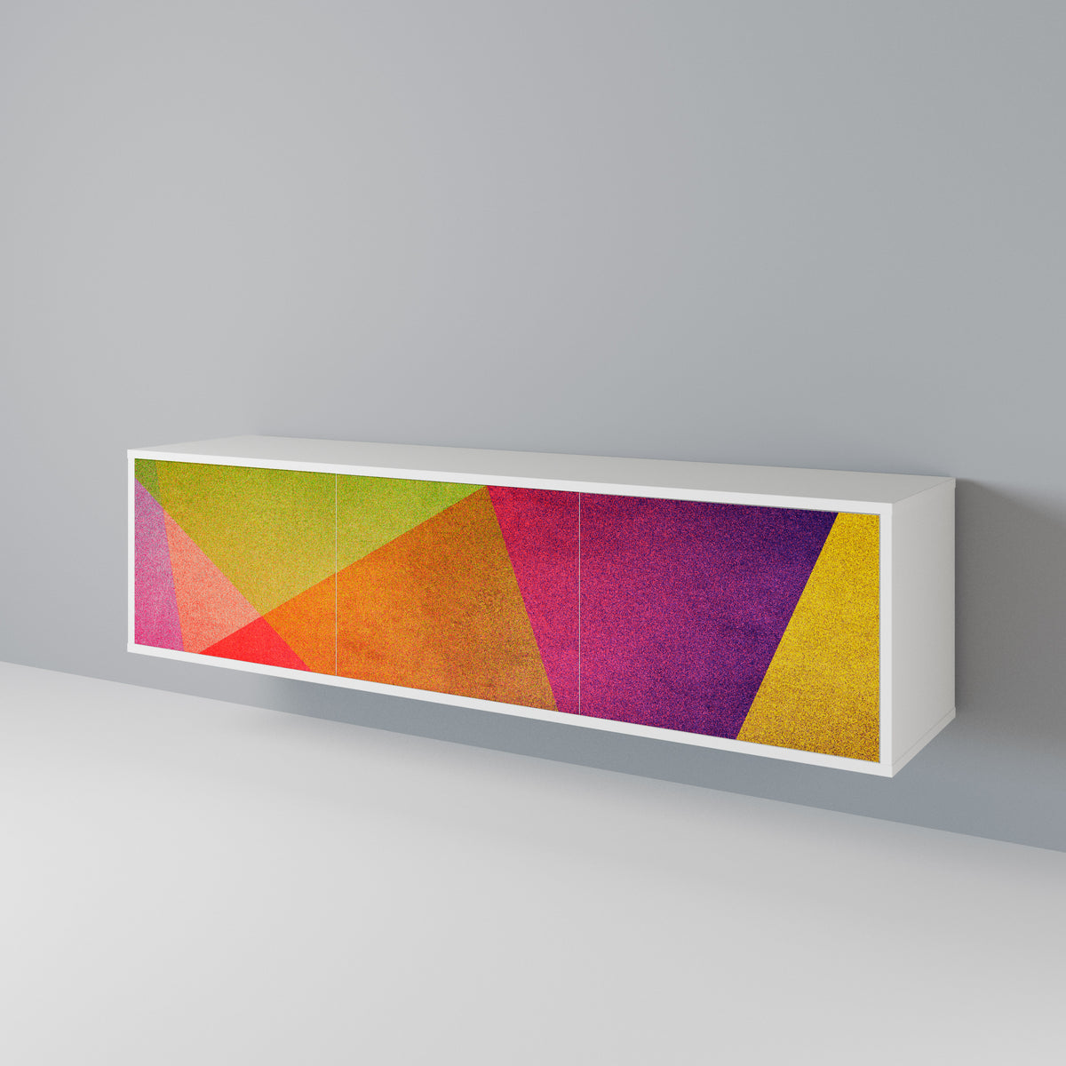 VIVID GEOMETRY Mueble de TV de 3 Puertas