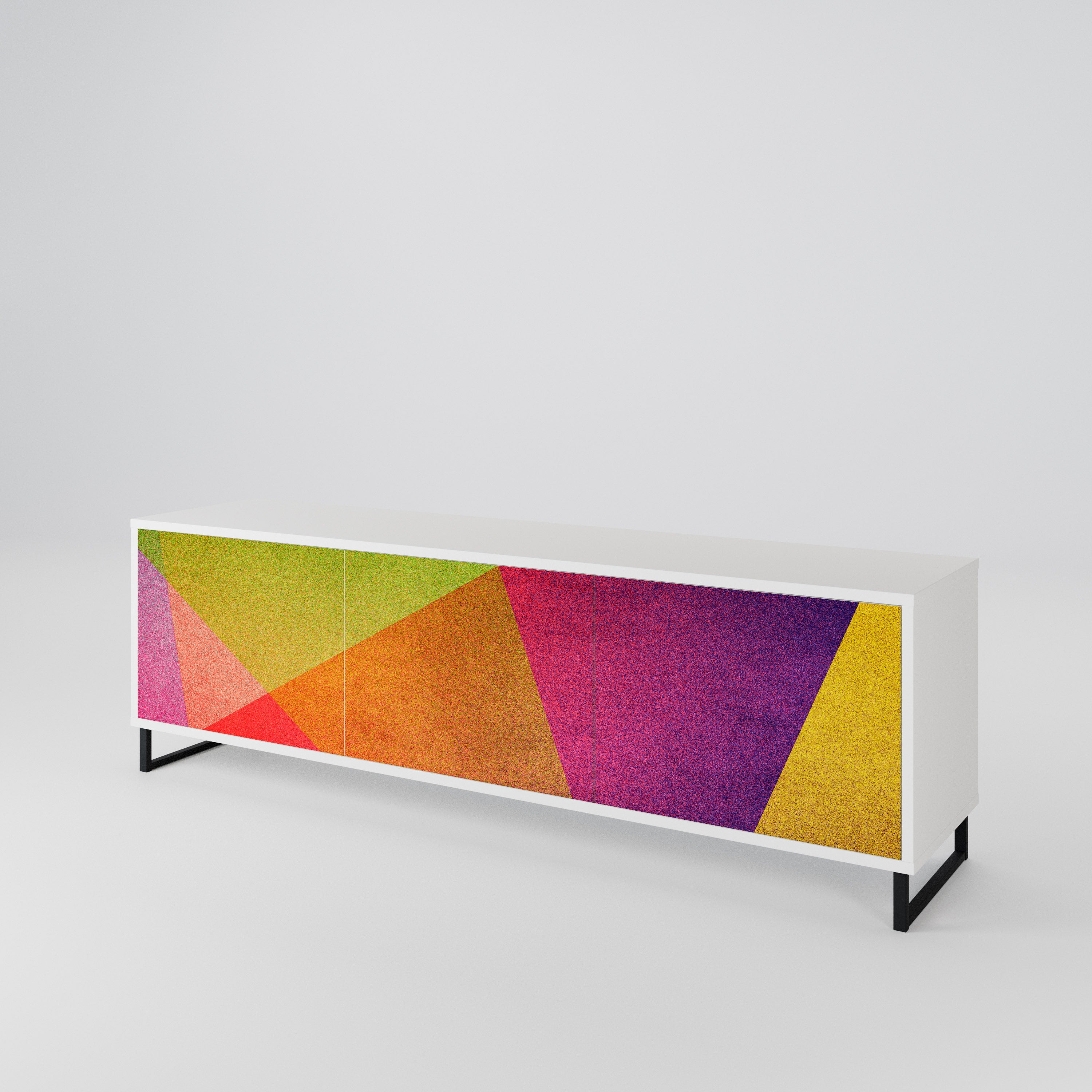 VIVID GEOMETRY 3-Door TV Cabinet
