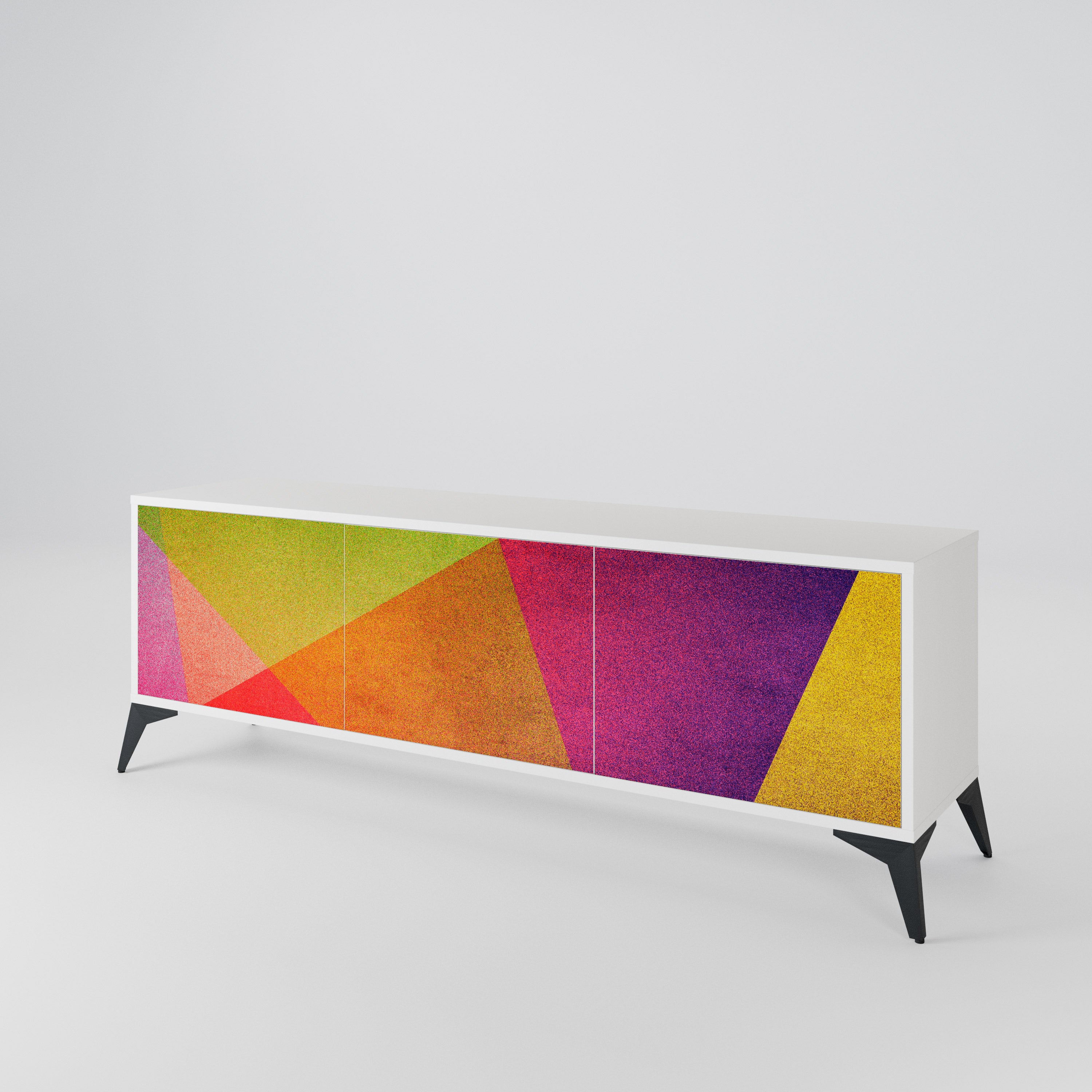 VIVID GEOMETRY 3-Door TV Cabinet