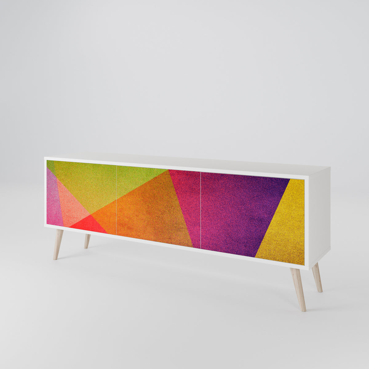 VIVID GEOMETRY Mueble de TV de 3 Puertas