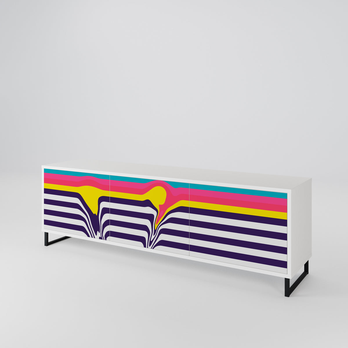 TONE COLLAPSE Mueble de TV de 3 Puertas