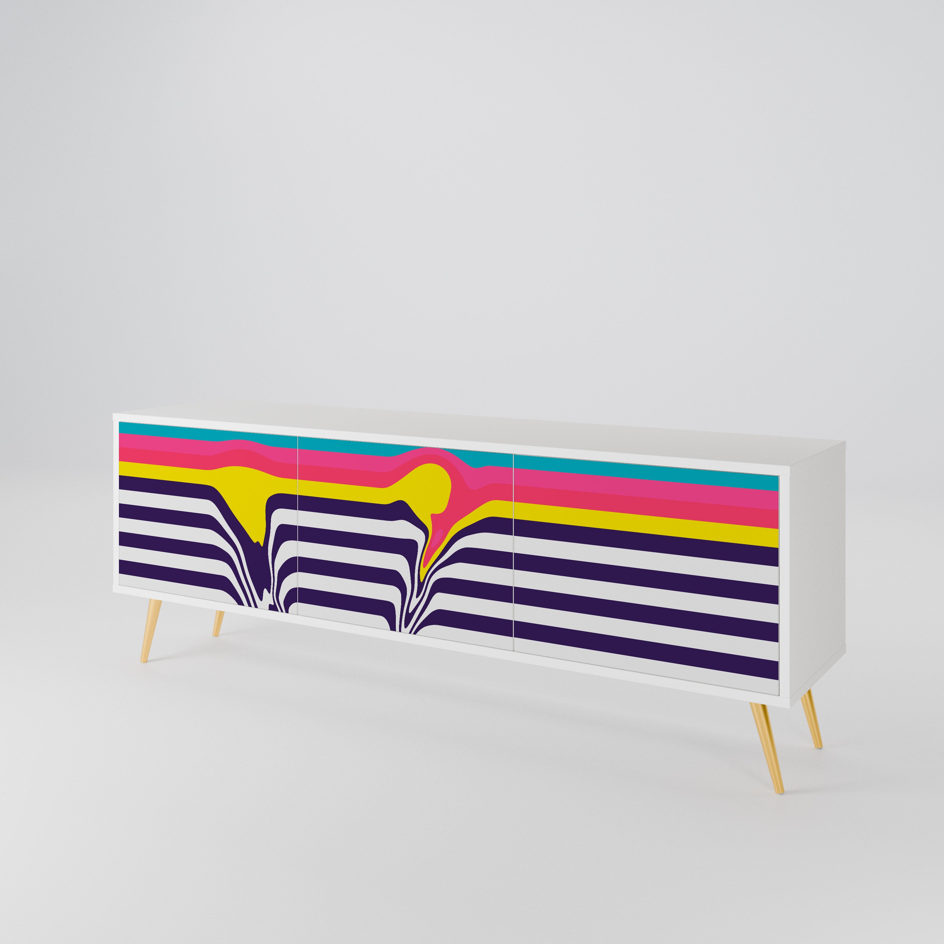 TONE COLLAPSE 3-Door TV Cabinet