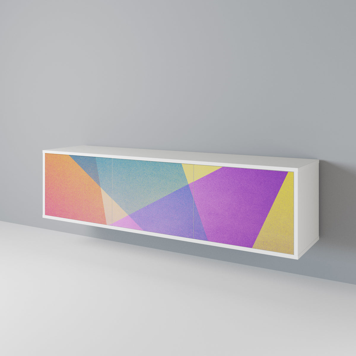 BRIGHT GEOMETRY Mueble de TV de 3 Puertas