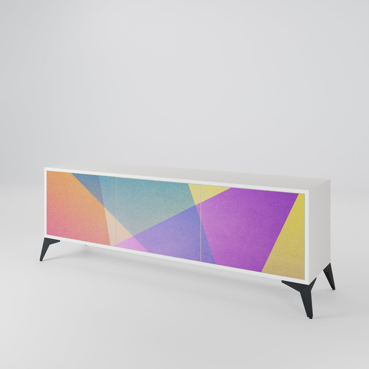 BRIGHT GEOMETRY Mueble de TV de 3 Puertas