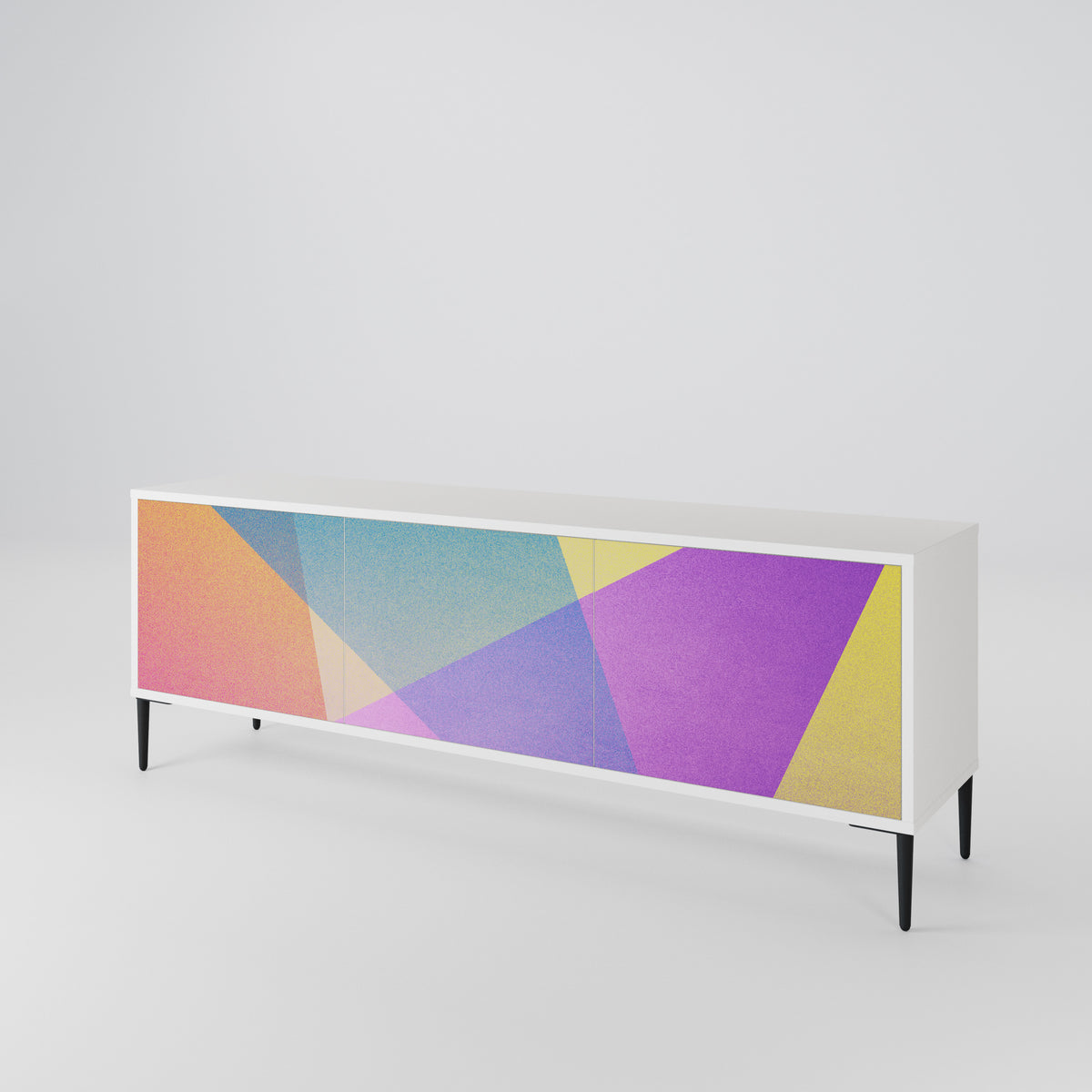 BRIGHT GEOMETRY Mueble de TV de 3 Puertas