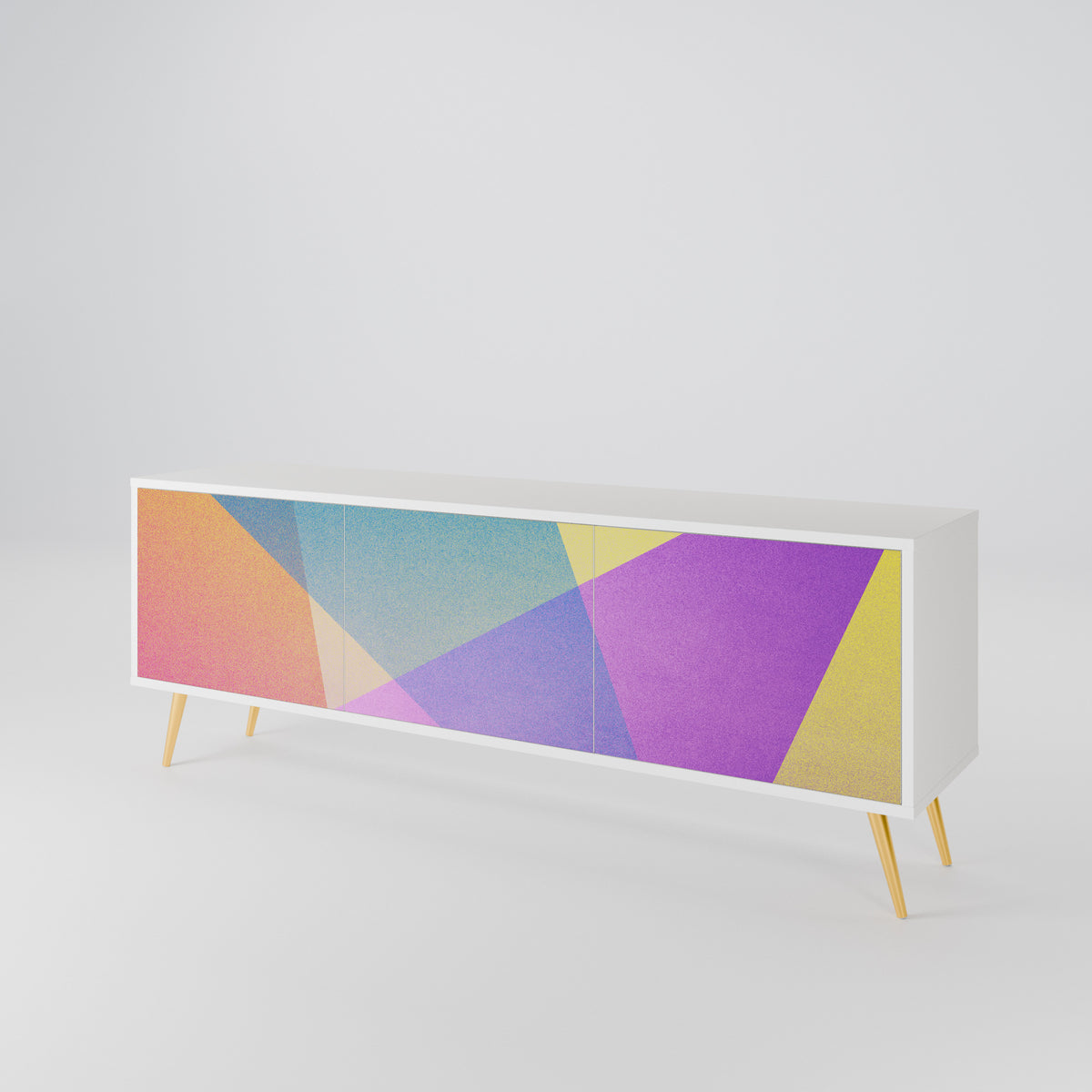 BRIGHT GEOMETRY Mueble de TV de 3 Puertas