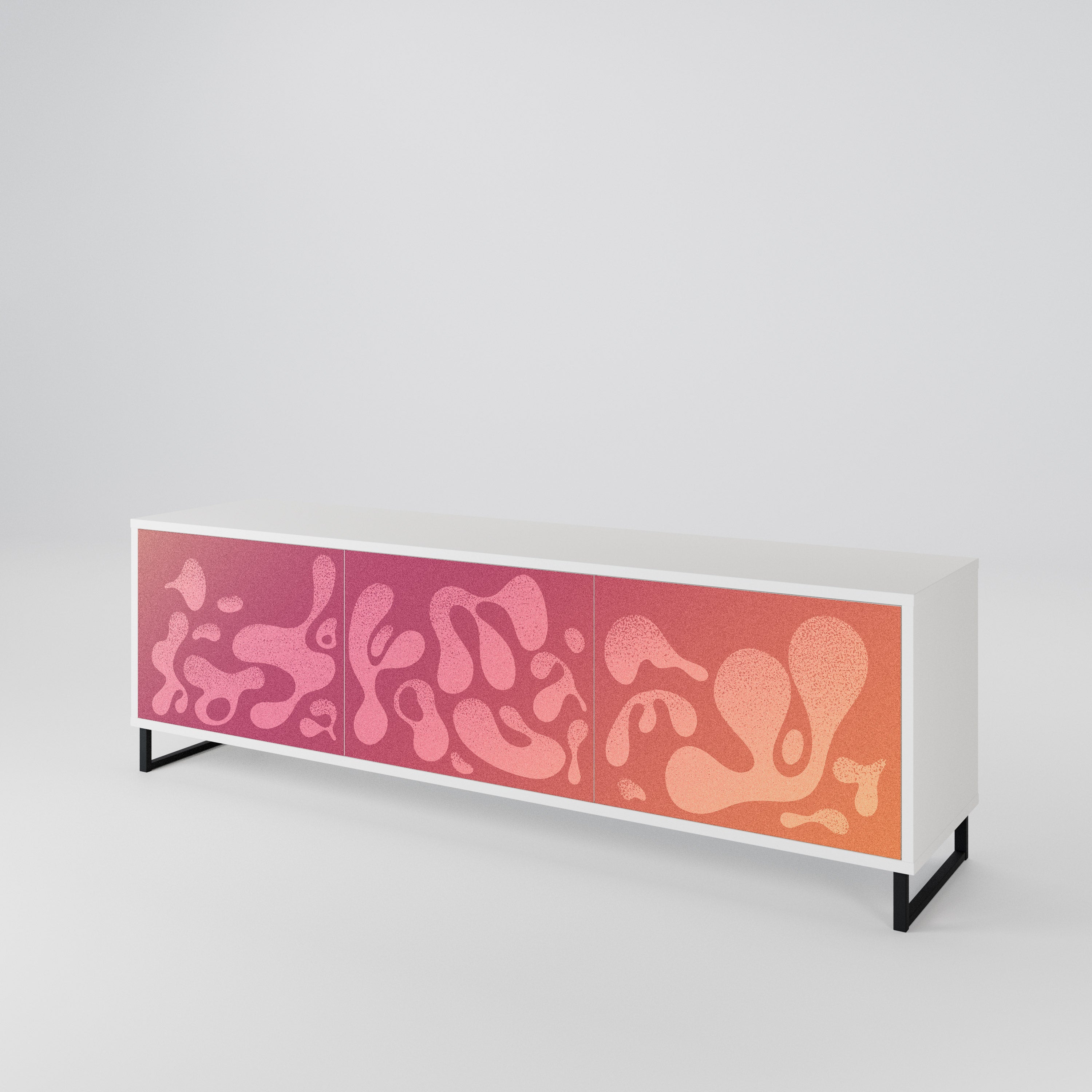 IRREGULAR PINK 3-Door TV Cabinet