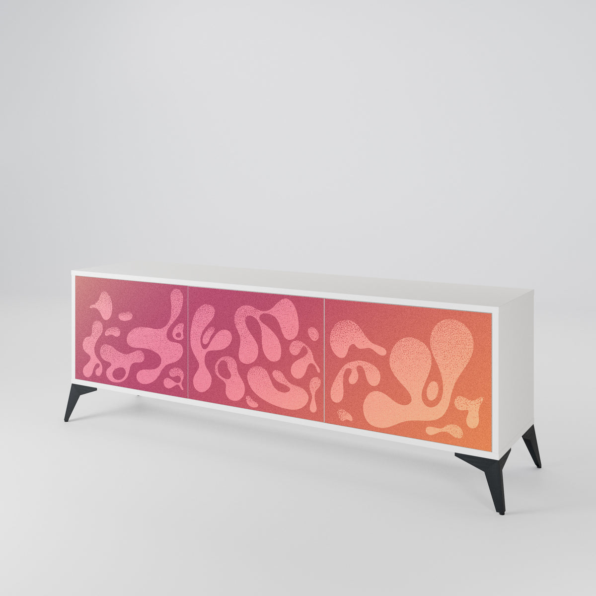 IRREGULAR PINK Mueble de TV de 3 Puertas