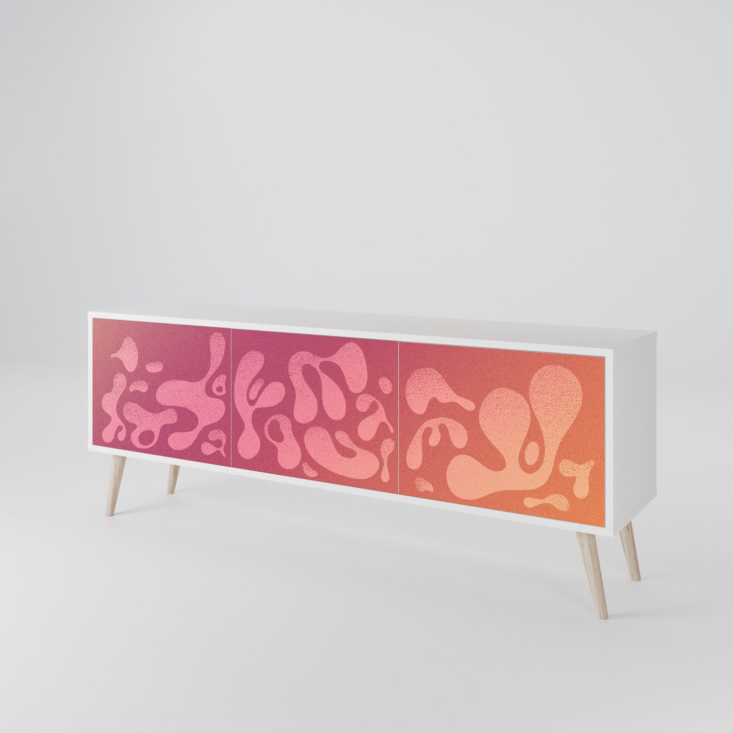 IRREGULAR PINK Mueble de TV de 3 Puertas