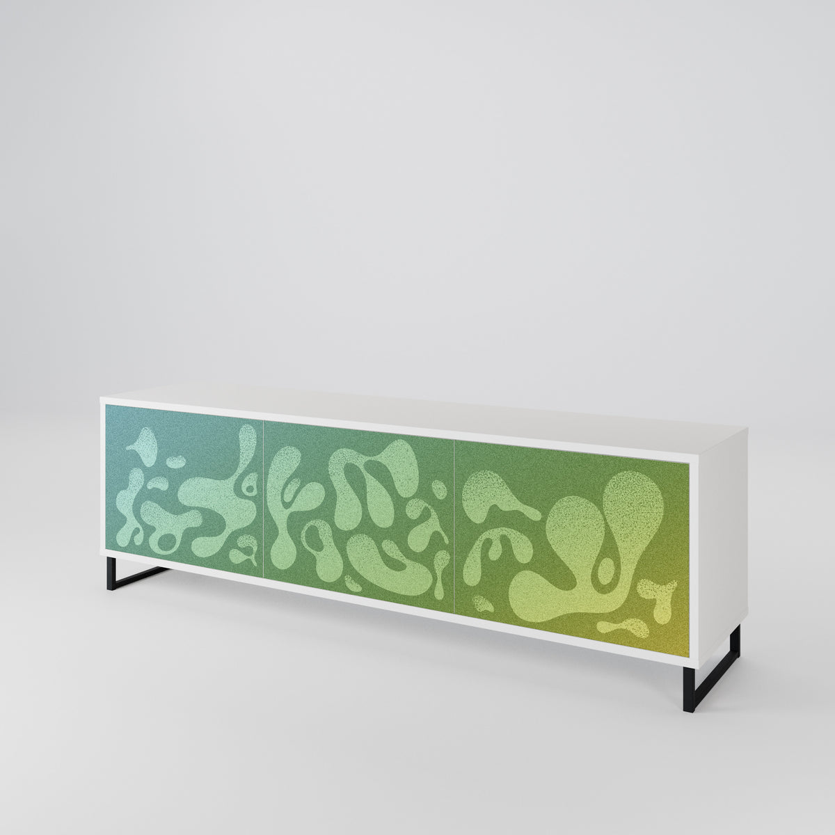 IRREGULAR BLUE Mueble de TV de 3 Puertas