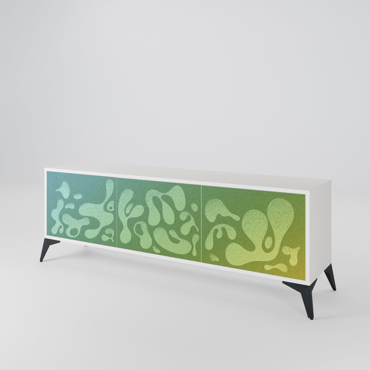 IRREGULAR BLUE Mueble de TV de 3 Puertas
