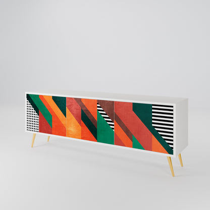MAKESHIFT ARTISTRY Mueble de TV de 3 Puertas