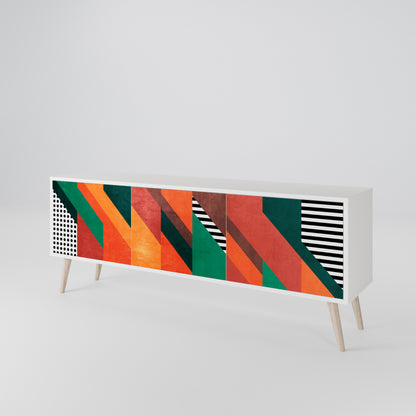 MAKESHIFT ARTISTRY Mueble de TV de 3 Puertas