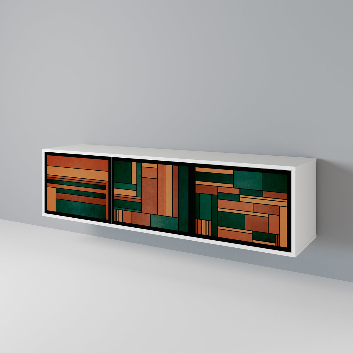 EARTHY FIGURES Mueble de TV de 3 Puertas