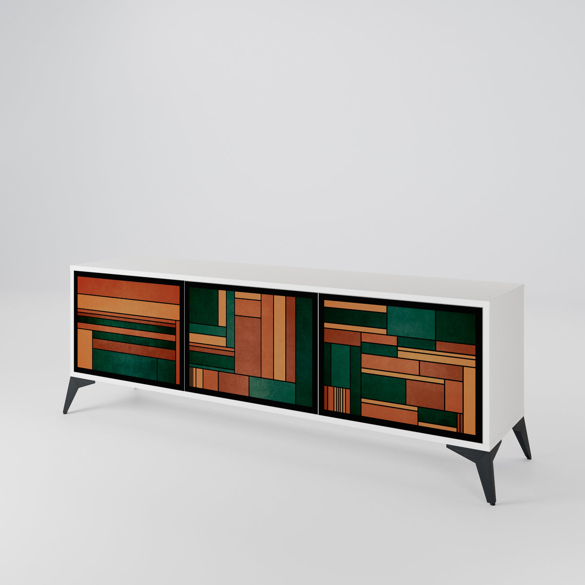 EARTHY FIGURES Mueble de TV de 3 Puertas