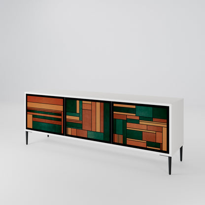 EARTHY FIGURES Mueble de TV de 3 Puertas