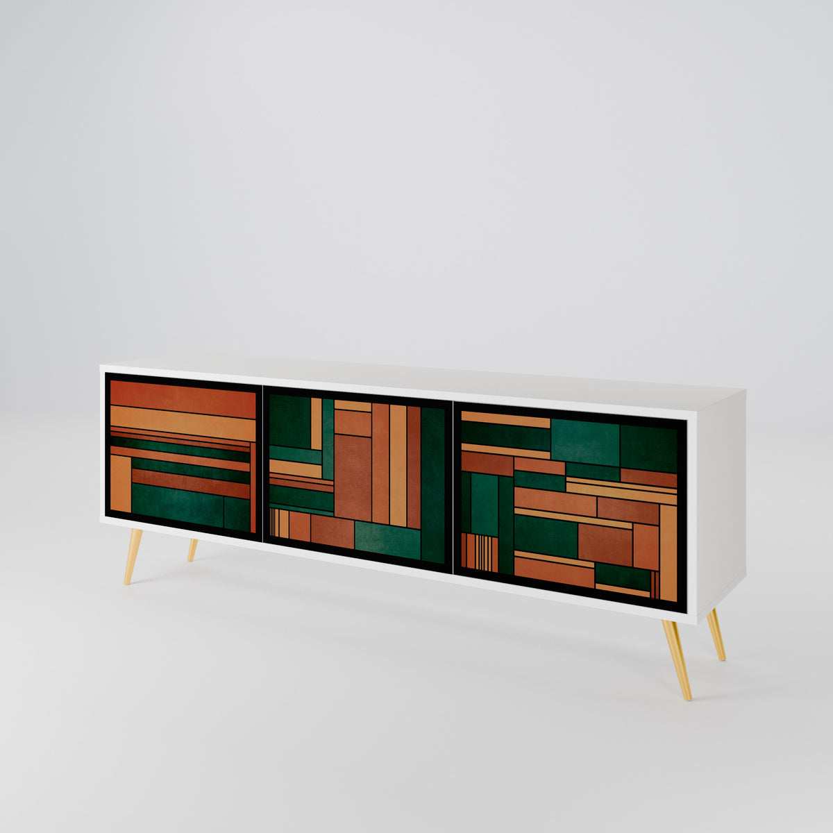 EARTHY FIGURES Mueble de TV de 3 Puertas