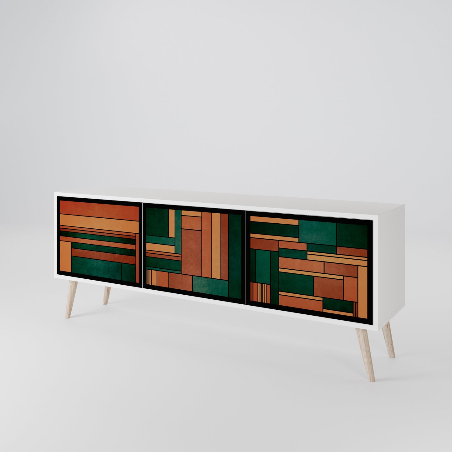 EARTHY FIGURES Mueble de TV de 3 Puertas