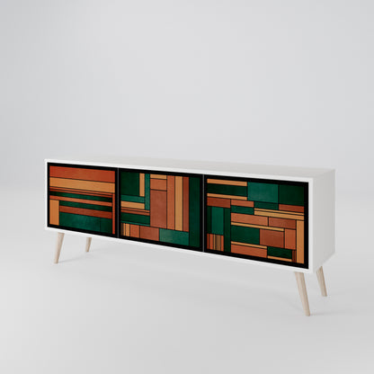 EARTHY FIGURES Mueble de TV de 3 Puertas
