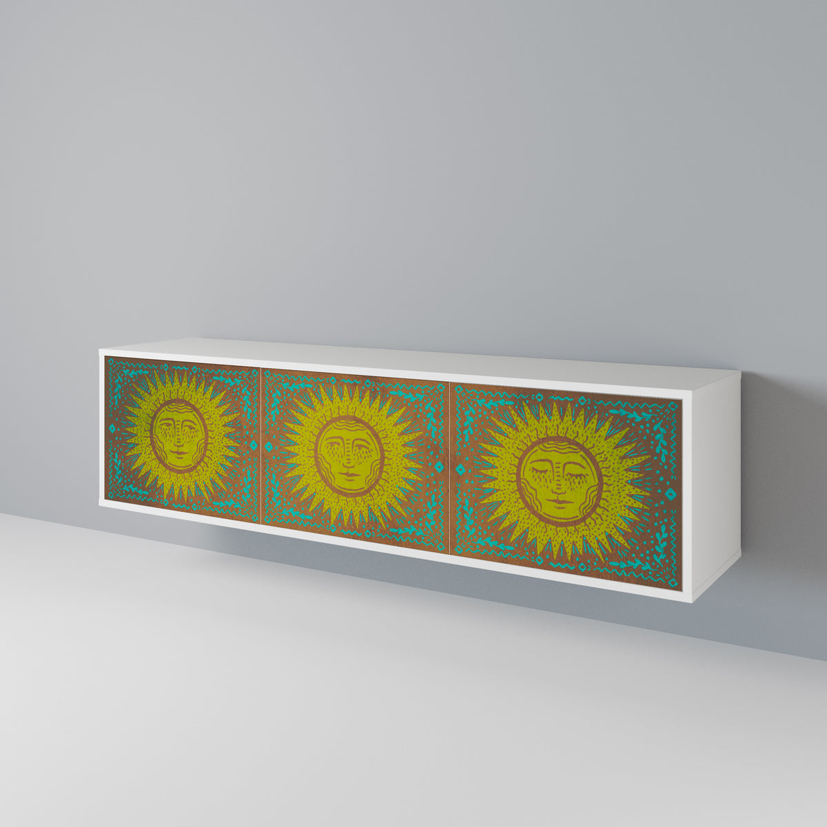 SUNSHINE EULOGY Mueble de TV de 3 Puertas