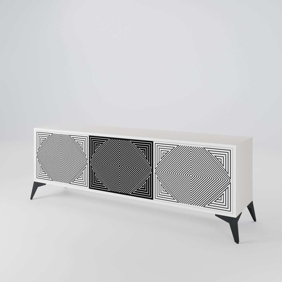 POLYGON ILLUSION Mueble de TV de 3 Puertas