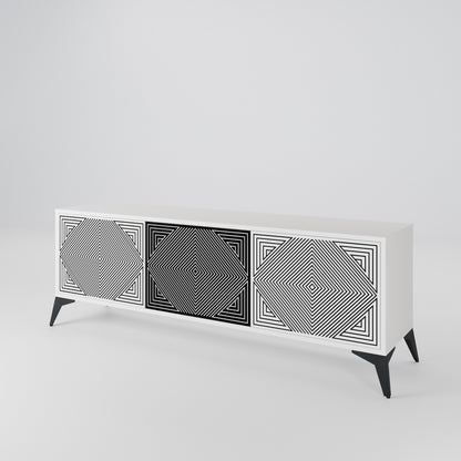 POLYGON ILLUSION Mueble de TV de 3 Puertas