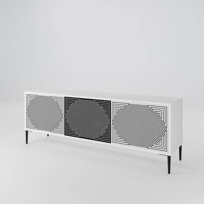 POLYGON ILLUSION Mueble de TV de 3 Puertas