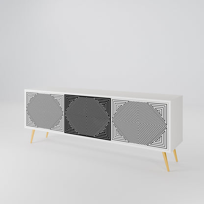 POLYGON ILLUSION Mueble de TV de 3 Puertas