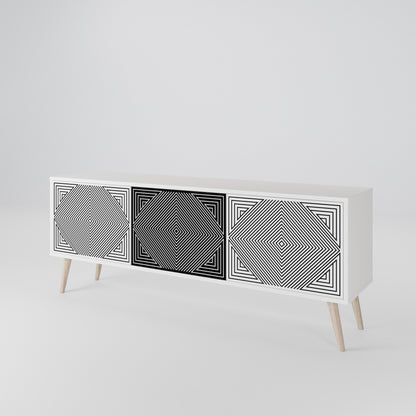 POLYGON ILLUSION Mueble de TV de 3 Puertas