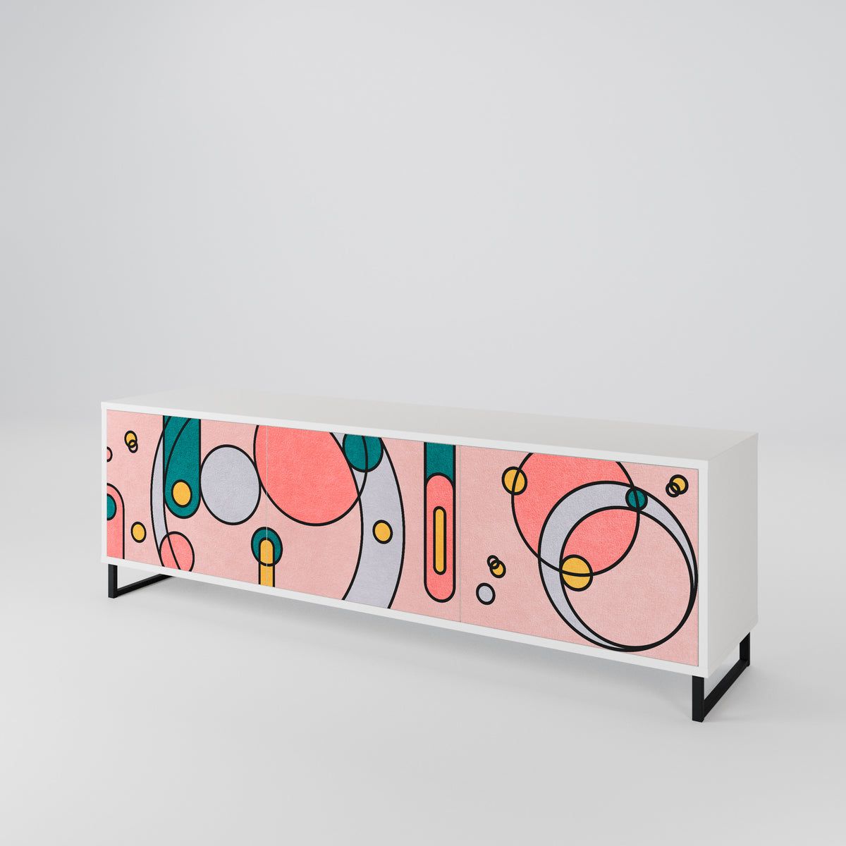 GOSSAMER ECHOES Mueble de TV de 3 Puertas