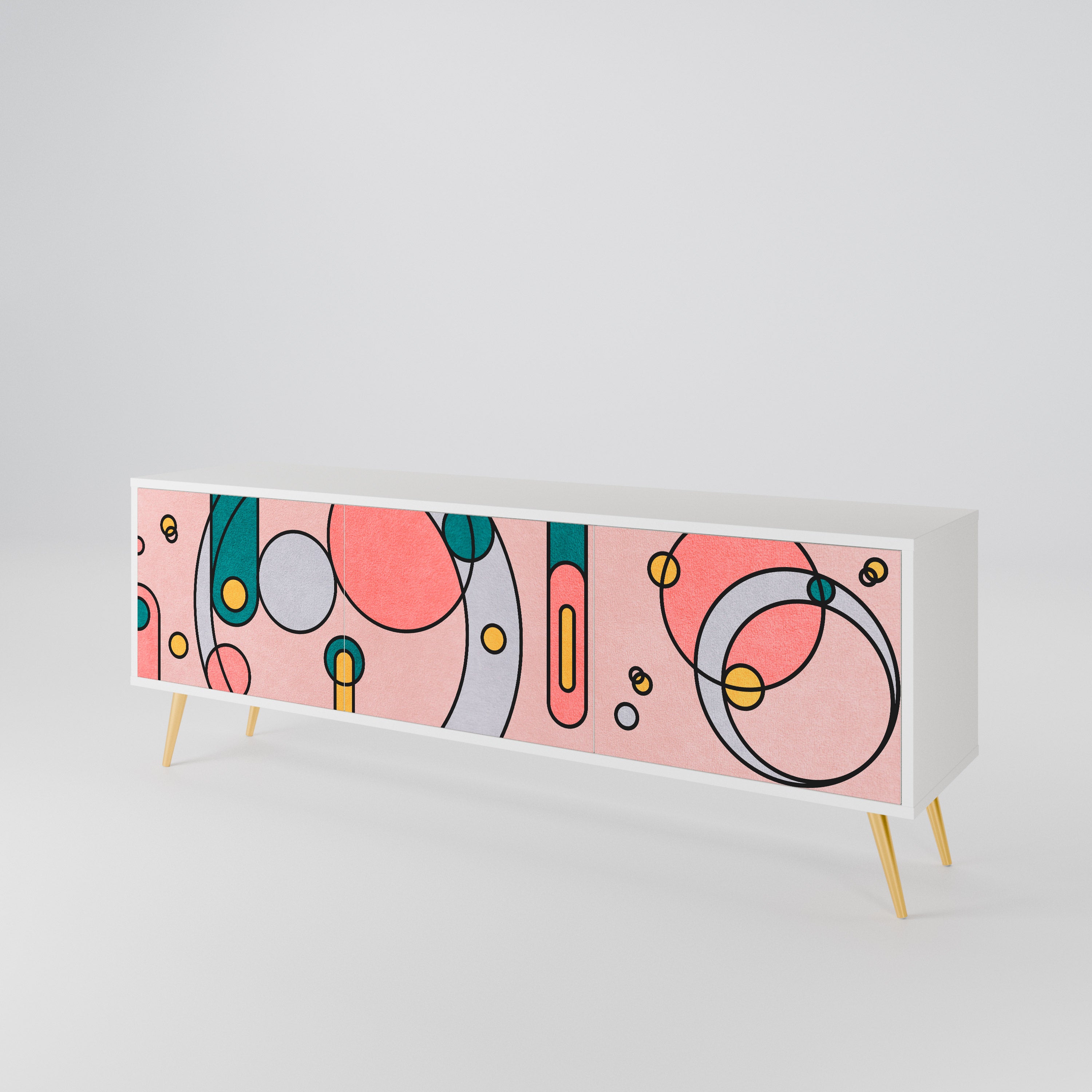GOSSAMER ECHOES 3-Door TV Cabinet
